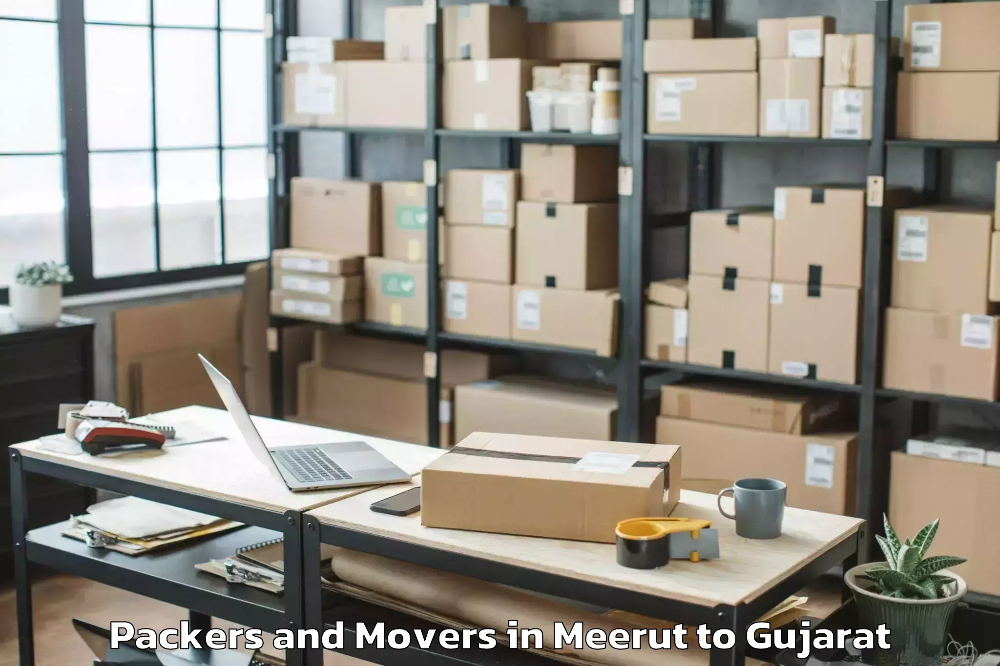 Affordable Meerut to Khedbrahma Packers And Movers